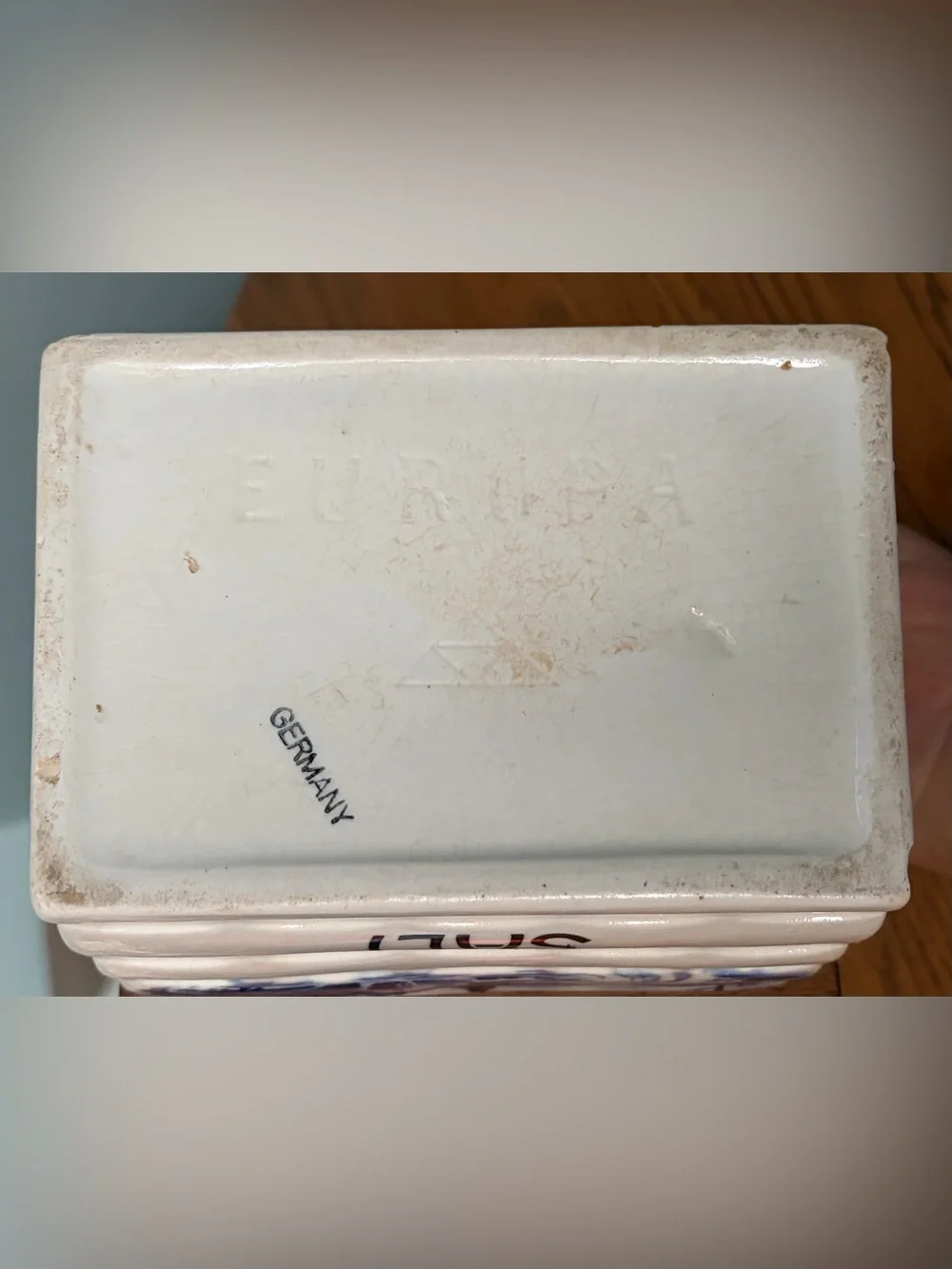 Vintage Delft-Style Salt Box Made in Germany